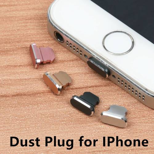 CatXaa Aluminium Alloy Dust Plug Mobile Phone Charge Port Stopple for Apple IPhone 4 5 5s 6 6s 7 8 X Plus Dustproof Dust Prevent