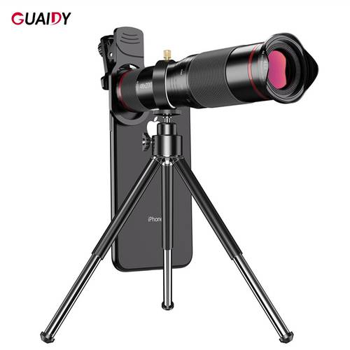 48X HD Mobile Phone Macro Lens Zoom Telephoto Camera Tripod Alloy Telescope For iPhone 11 Pro Samsung Galaxy S9 Universal Clip