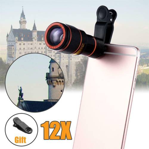 8X Phone Camera Lens Universal Clip Zoom Cell Phone Telescope Lens For Phone External Telescope Phone Accessories