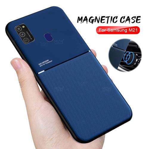 for samsung m21 case magnetic car holder phone case for samsung galaxy m 21 21m m215f samsungm21 matte shockproof cover fundas