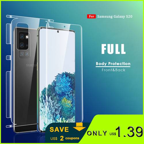 For Samsung Galaxy S20 Plus Ultra Front+Back Full Cover Hydrogel Film Screen Protector Back Protector Full Edge Cover Not Glass