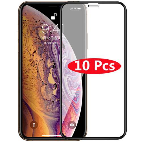 10Pcs Tempered Glass for iPhone Xs Max X XR 5 5S 6 6S Plus 7 8 Plus Screen Protector for iPhone 11 Pro Max Xs 5 5S 6 6S 7 8 Plus