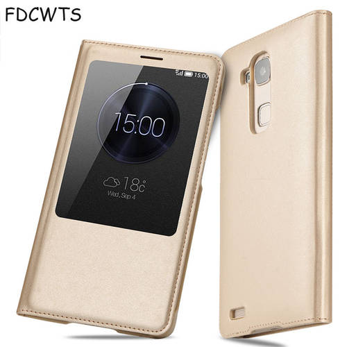 FDCWTS For Huawei Ascend Mate 7 Smart View Auto Sleep Wake Function Sleeve Bag Leather Case Flip Cover Stand Holster Shell