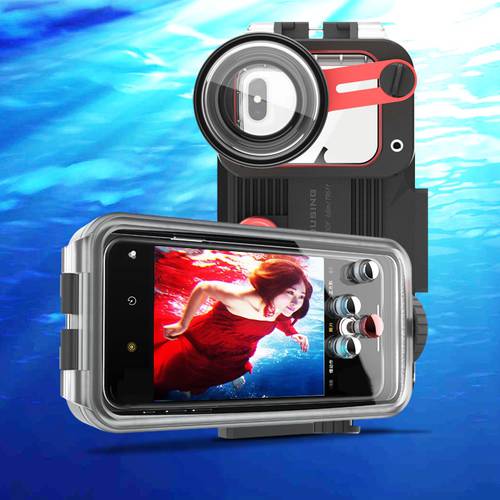 60m Underwater Phone Case For Huawei P20 P30 Pro Mate 20 30 Pro Waterproof Phone Housing With HD Lens For Diving Swimming 1pc