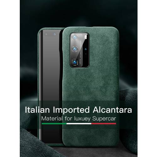YMW Italian Alcantara Case for Huawei P40 Pro Plus + Fashion Luxury Artificial Leather Business Phone Cases for P40 Pro Cover