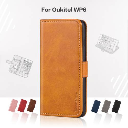 Flip Cover For Oukitel WP6 Business Case Leather Luxury With Magnet Wallet Case For Oukitel WP6 Lite Phone Cover