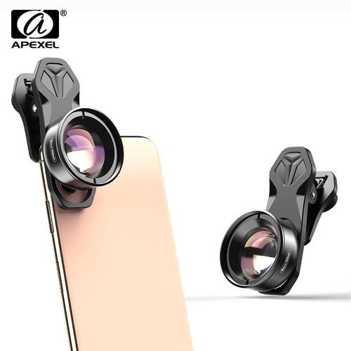 APEXEL 4K HD Optic Camera Phone Lens 100mm Macro Lens 10x Super Macro Lenses For iPhone X Xs Max Samsung s9 All Smartphones