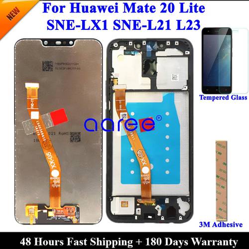 Tested Original LCD Display For Huawei Mate 20 lite LCD For Huawei mate 20 lite Display LCD Screen Touch Digitizer Assembly