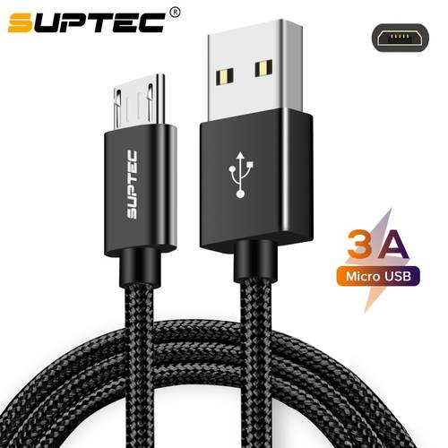 Suptec Micro USB Cable 3A Fast Charging Data Wire Quick Charge 3.0 Mobile Phone Cable for Samsung Xiaomi Huawei LG Andriod Cord