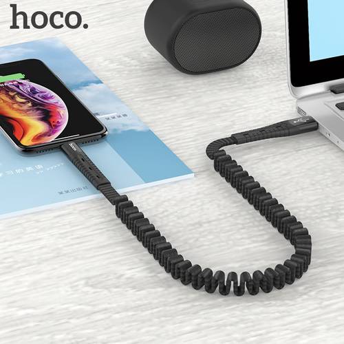 HOCO USB Cable for Apple 2.4A Fast Data Charging Cable Cotton treasure elastic Sync Charger for iPhone 6 7 8 11 Pro X Xs Max XR