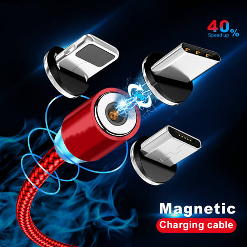 Magnetic Cable lighting 2.4A Fast Charge Micro USB Cable Type C Magnet Charger 1M Braided Phone Cable for iPhone Xs Samsung Wire