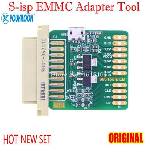 666 fly line small board ISP read and write tools EMMC with Z3X EASY jtag plus or UFI Box to improve the stability