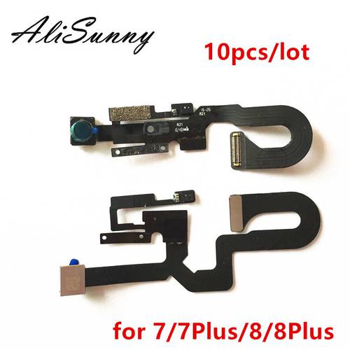 AliSunny 10pcs Front Camera Proximity Light Sensor Flex Cable for iPhone 7 8 Plus X XR 5.5&39&39 7+ Facing Cam Replacement Parts