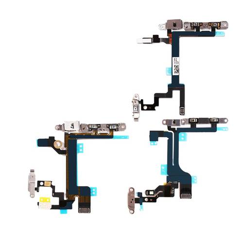 New Power Button On Off Flex Cable For iPhone 5 5S SE 2016 2020 Mute Volume Switch Connector Ribbon Parts