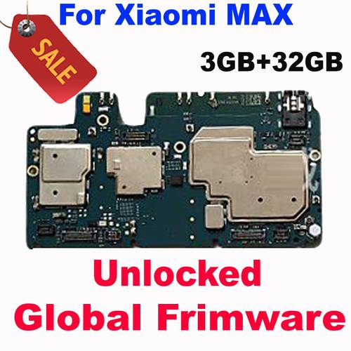 Global Frimware Main Board Mainboard Motherboard Unlocked With Chips Circuits Flex Cable For Xiaomi Mi Max 3GB+32GB with google
