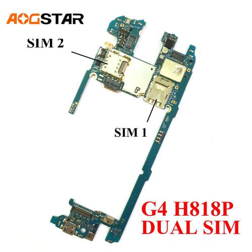 Aogstar Unlocked For G4 Boards Mobile Electronic Panel Motherboard 32GB For LG G4 H818P Dual Sim Mainboard With OS 6.0
