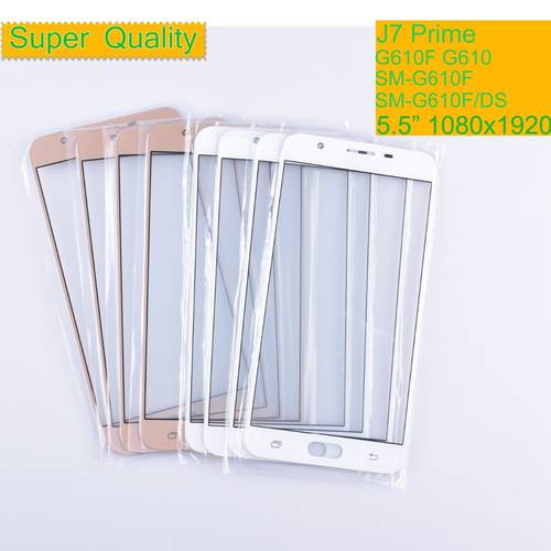 10Pcs/Lot For Samsung Galaxy J7 Prime G610F G610 SM-G610F SM-G610F/DS Touch Screen Front Glass Panel TouchScreen LCD Outer Lens