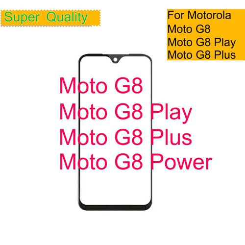 10Pcs/Lot Front Outer Screen Glass Lens Touch Screen LCD Cover For Motorola Moto G8 Play Power Plus Touch Panel With OCA Glue