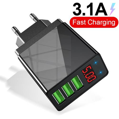 Quick Charge 3.0 USB Charger EU Wall Mobile Phone Charger Adapter for iPhone 11 X MAX 7 8 QC3.0 Fast Charging for Samsung Xiaomi