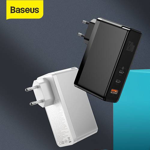 Baseus GaN Charger 120W USB C PD Fast Charger QC4.0 QC3.0 Quick Charge Portable Phone Charger For iPhone Macbook Laptop Tablet