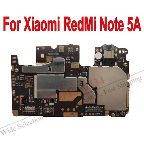 Global Firmware Original Electronic mainboard For Xiaomi RedMi Note5A hongmi Note 5A Motherboard unlock Circuits Fee Flex Cable