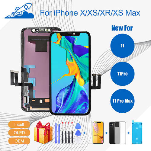 Grade A+ For iPhone X XS XR XS Max 11 Pro OLED OEM Liquid Retina IPS LCD Display Touch Screen Digitizer Assembly Replacement