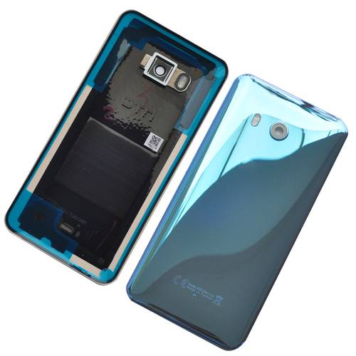 BINYEAE New Original Glass Rear Housing For HTC U11 Battery Back Cover Housing With Camera Lens+Logo