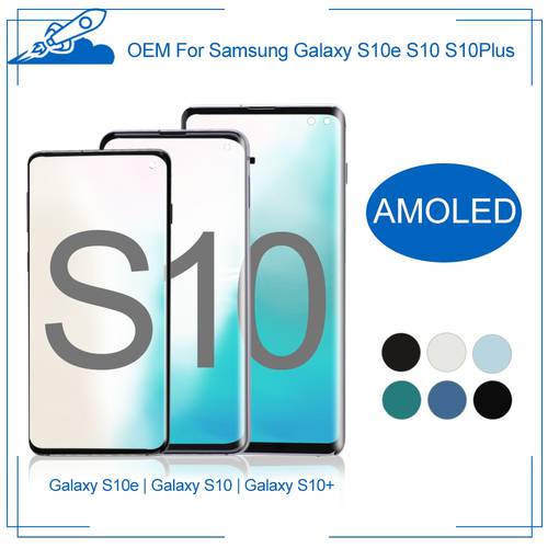 OEM For Samsung Galaxy S10 S10e Plus OLED Touch Screen AMOLED Display Digitizer With Frame Full Assembly Replacement Brand New