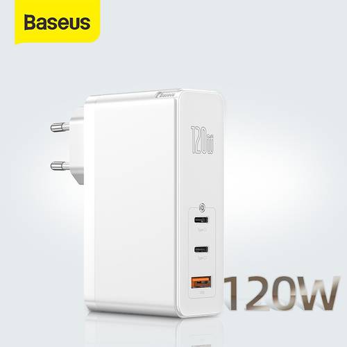 Baseus 120W GaN USB Charger QC4.0 3.0 PD3.0 Quick Charging For iPhone 13 Pro XS Xiaomi USB C Fast GaN Charger For Laptop Tablet