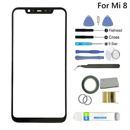 Tempered Glass Replacement Front Glass Screen Lens Repair Kit for Xiaomi 8 9 9T Redmi K20 Pro