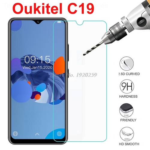 2PCS Protective Glass For Oukitel C19 Screen Protector On Oukitel C 19 Tempered Glass Protection Film 9H For Oukitel C19 Glass