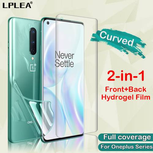 Curved Screen Protector For Oneplus 8 8t Hydrogel Film 6 Edge Full Cover 7t 7 Pro Transparent Protective Film Not Tempered Glass