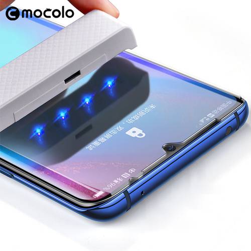 for Huawei P30 Pro Screen Protector Mocolo P40 Pro Liquid Glued Curved UV Tempered Glass for Huawei Mate 30 Pro Screen Protector