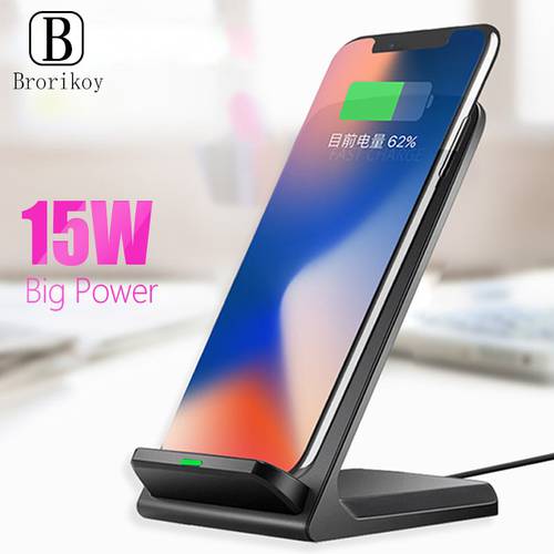 15W Quick Wireless Charger For iPhone 11 12 13 14 ProMax X XS XR 8 Samsung S9 S10 S20 Xiaomi HUAWEI QC 3.0 Fast Charging Stand