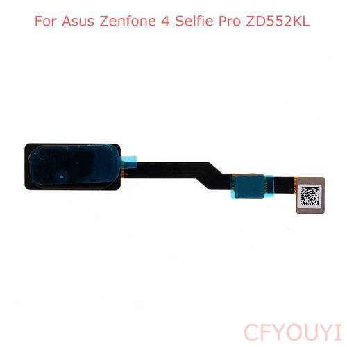 Original Home Key Fingerprint Sensor Button Flex Cable Repair Part for Asus Zenfone 4 Selfie Pro ZD552KL - Black
