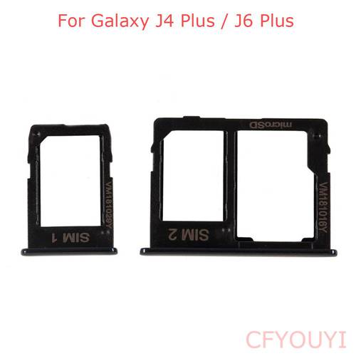 For Samsung Galaxy J6+ J610F J6 Plus/J4+ J415F J4 PLUS 2018 SIM Card Tray Slot Holder Replacement Part