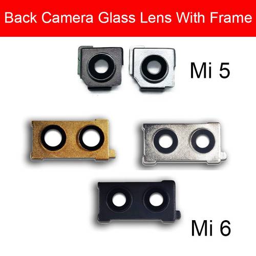 Back Rear Camera Lens Glass Cover Frame For Xiaomi Mi 5 6 Main Big Camera Cover Frame + Sticker Replacement Repair Parts