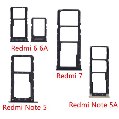 Micro SD Sim Card Tray Socket Slot Adapter For XiaoMi Redmi 6 6A 7 Note 5A 5 Holder Parts