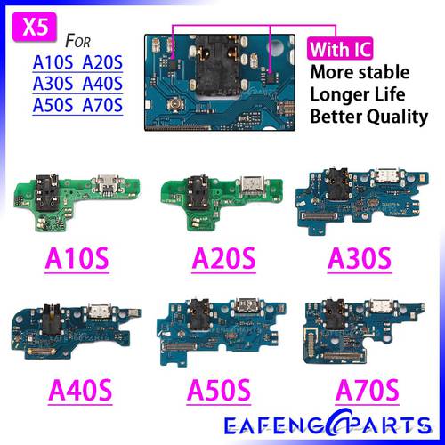 5 pcs/lot Dock Connector Micro USB A50S A70S Charger Port Flex Cable Microphone A10S A20S Charging Board For Samsung A30S A40S