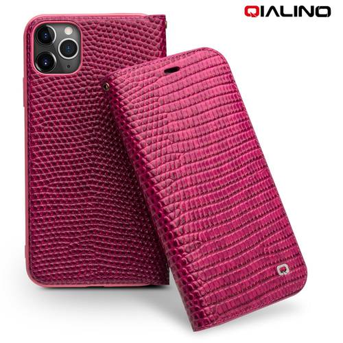 QIALINO Luxury Ultrathin Lady Phone Case for iPhone 11 12 Pro mini XR X XS Max 7 8 Plus SE2 Genuine Leather Fashion Women Cover