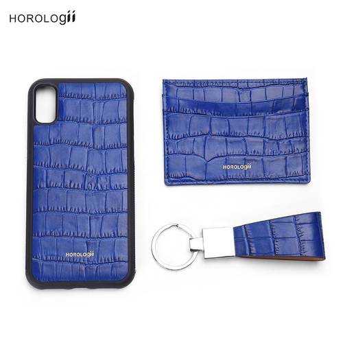 Horologii Personalised Half-wrapped Case Italian Cow Crocodile Pattern for Iphone 11 12 13 14 Pro Max Leather Case Wedding Gift