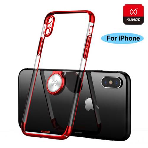 XUNDD Ultra thin Luxury Transparent Case New For iPhone SE X XS Max Xr 7 8 Plus Phone Protector Cover Cases Magnetic car holder