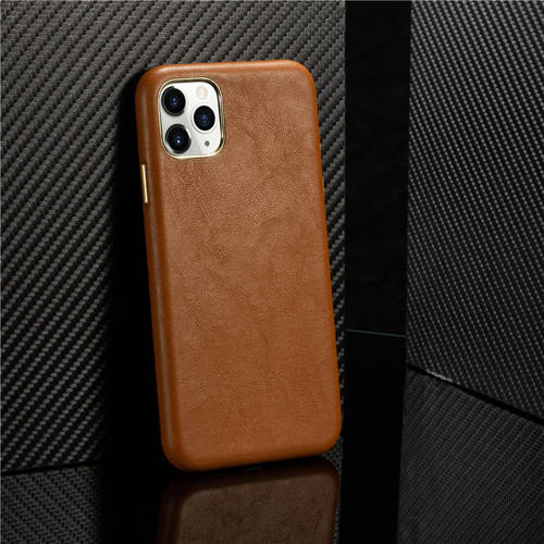 Luxury Anti-shock Phone Case for Iphone 11 Pro Max Metal Button Lens Protect Ultra Slim PU Leather Case for IPhone 11 Pro Max
