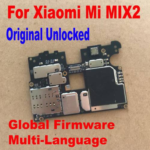 Global Version Firmware Original mainboard For Xiaomi Mi MiX2 MIX 2 6GB 64GB motherboard Main board card fee chipsets flex cable