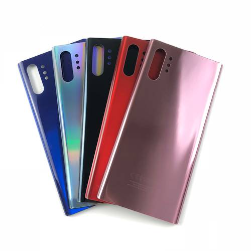 Original For Samsung Galaxy NOTE 10 N970 NOTE10 plus N975 N975F Housing Glass Case Battery Back Cover + Adhesive Sticker + Logo