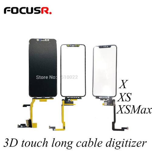 Long Cable No Welding Touch Digitizer With 3D Touch Digitizer With OCA For iPhone X XS XS Max XR Mobile Phone Touch Panel
