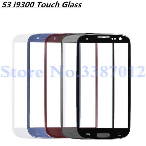 Front Panel Lens For Samsung Galaxy S III S3 GT-I9300 I9300 i747 Case Touch Screen Sensor Glass LCD Display Outer Glass