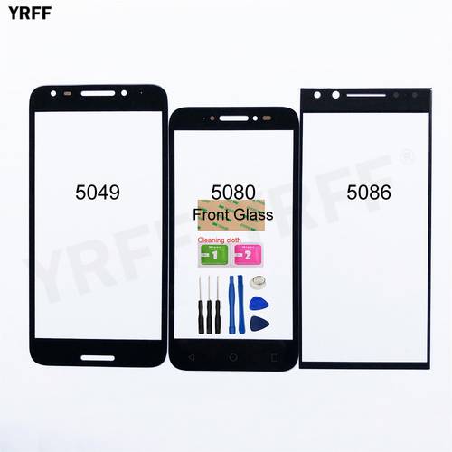 For Alcatel OT5049 5086 Front Panel Glass For Alcatel Shine Lite 5080X 5080Q 5080A Front Outer Glass (No touch Screen)