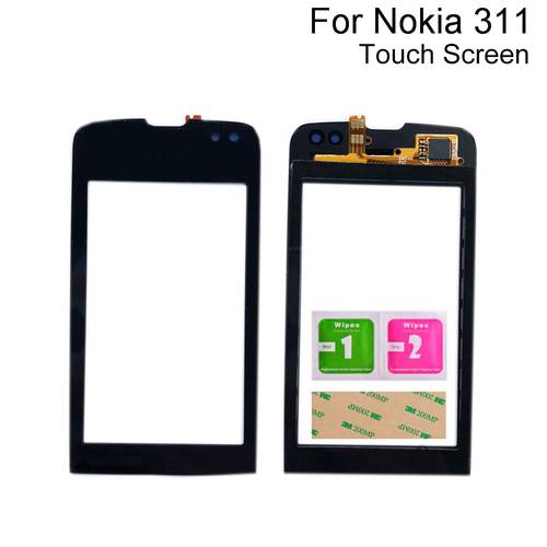 3.0inch Mobile Touch Screen For Nokia Asha 311 Touch Screen Digitizer Sensor Front Glass Lens Tools