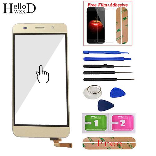 Touch Screen For Huawei Y6 Honor 4A SCL-L01 L21 L04 Digitizer Panel Touch Screen Sensor Front Glass Adhesive + Screen Protector